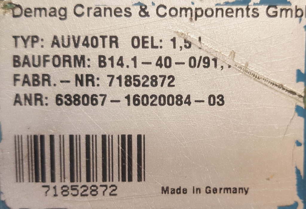 قطعه محرک گیربکس مدل demage cranes & components